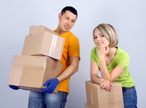 Professional removal team loading a van in Dulwich