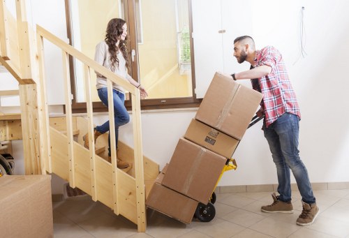 Careful handling of furniture during a transport job