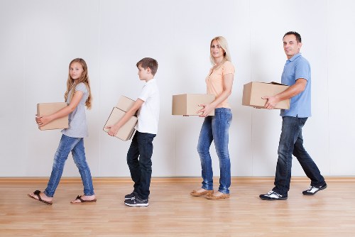 Careful packing materials and wrapped household items for a Dulwich relocation