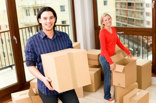 Careful handling of boxes and furniture during a Dulwich student relocation