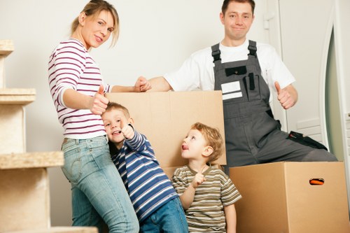 Local packing team helping a family settle into a new home in Dulwich